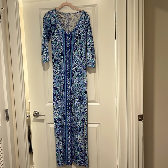 chinese dress ladies Lilly Pulitzer Luliana Maxi Dress with Front Slit NWT- Size XS – The Saved  Collection main image 0